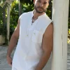 Daytona Sleeveless Shirt|Blanco By Nature Fashion