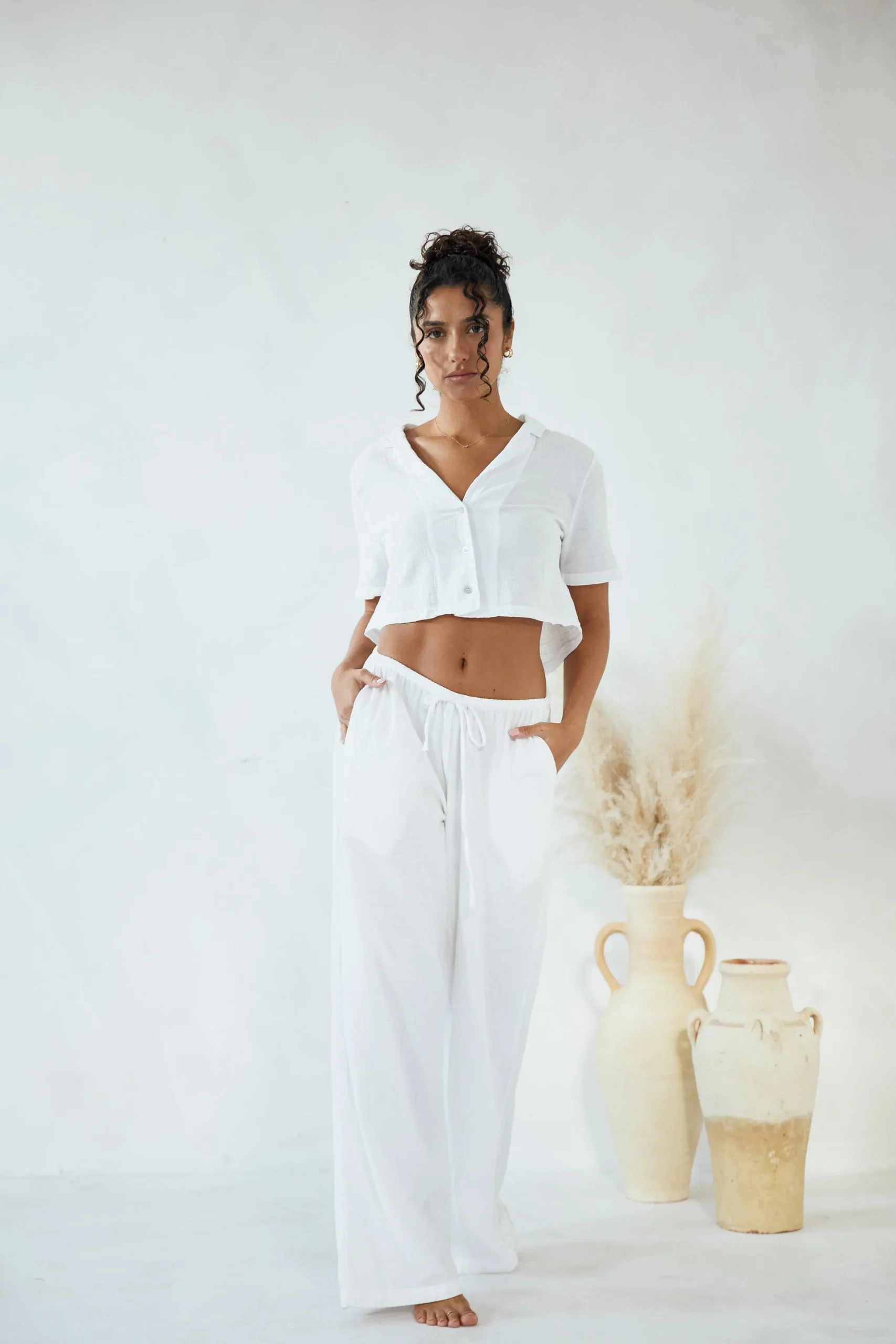 Rexa Crop Blazer|Blanco By Nature Discount