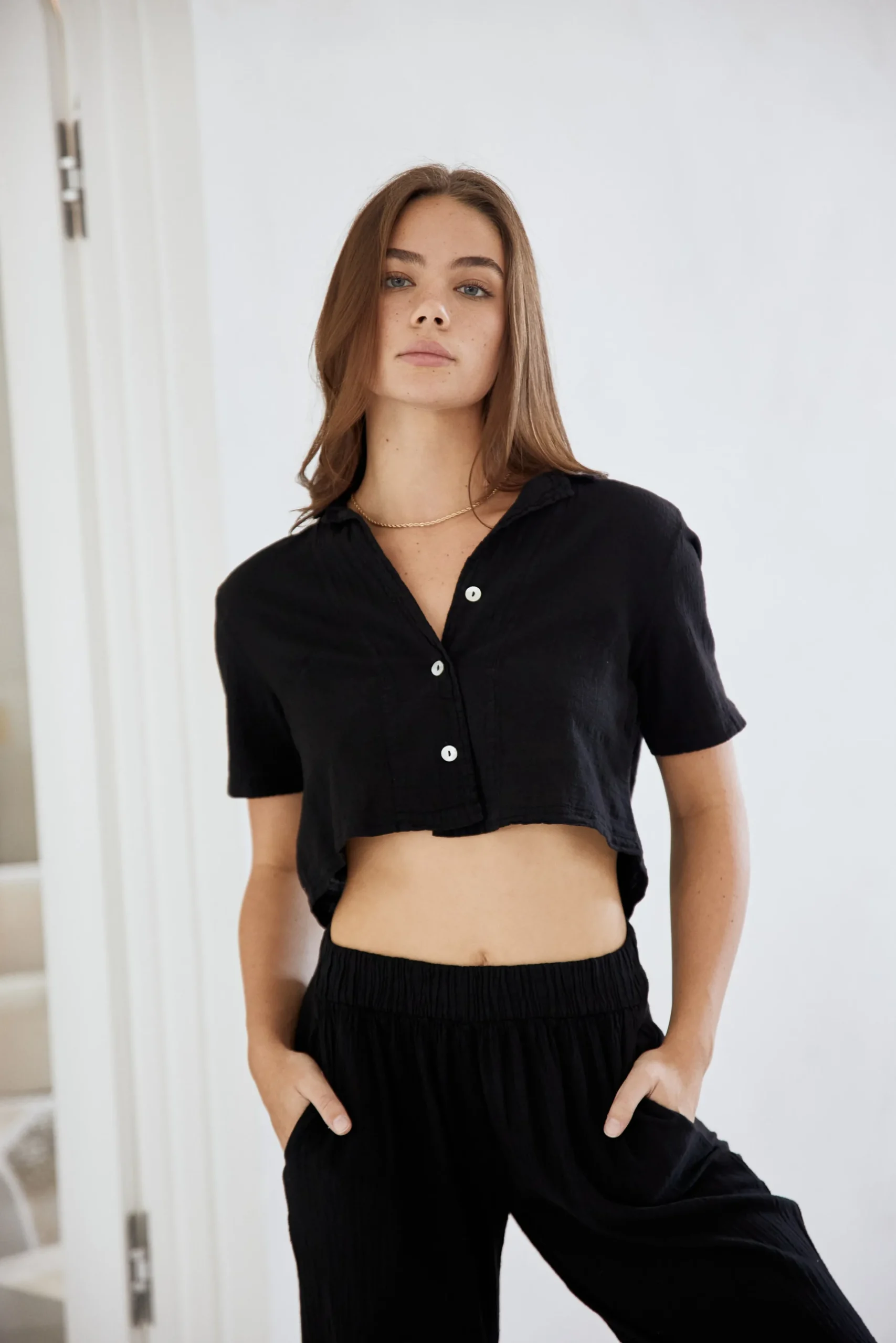 Rexa Crop Blazer|Blanco By Nature Discount