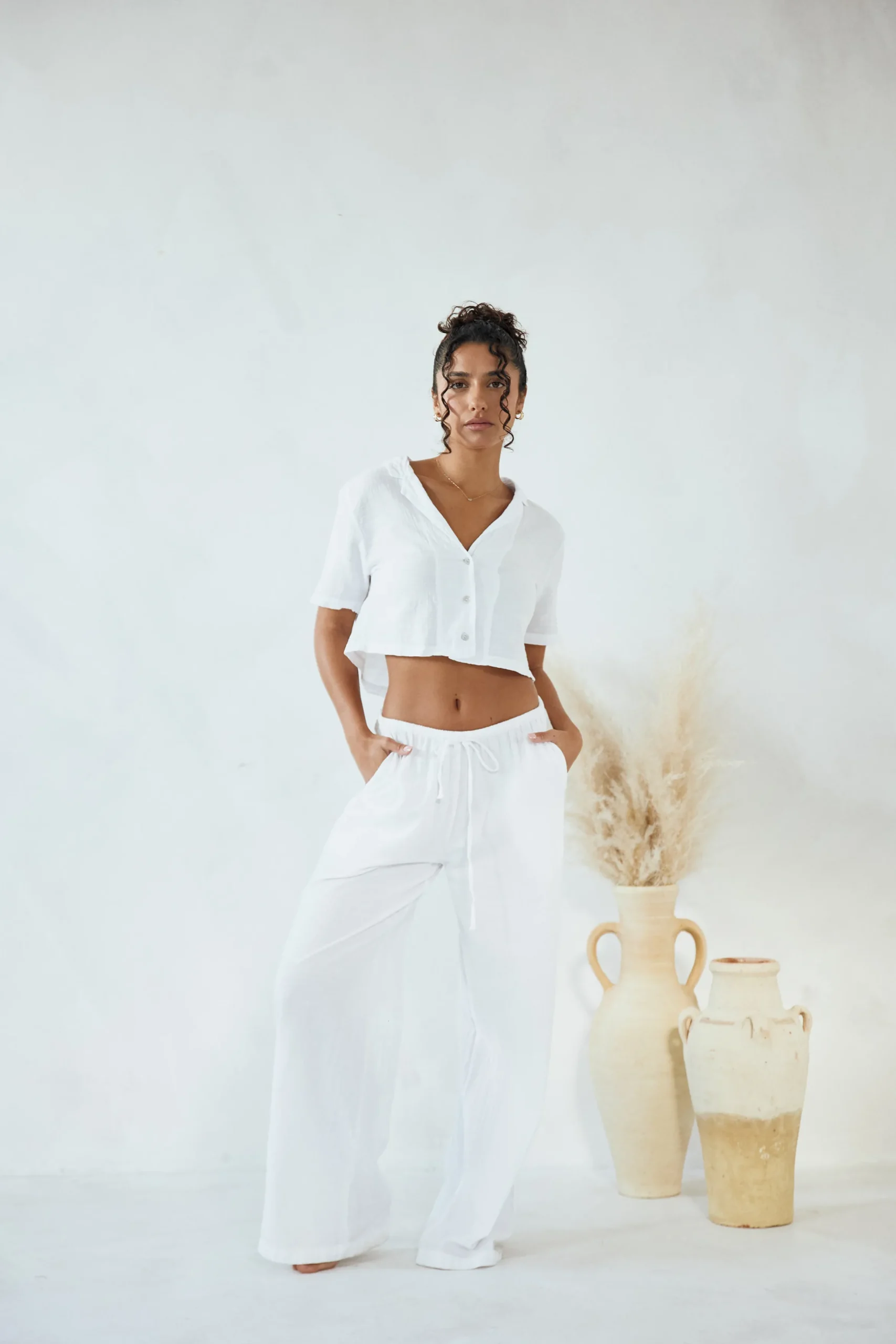 Rexa Crop Blazer|Blanco By Nature Discount