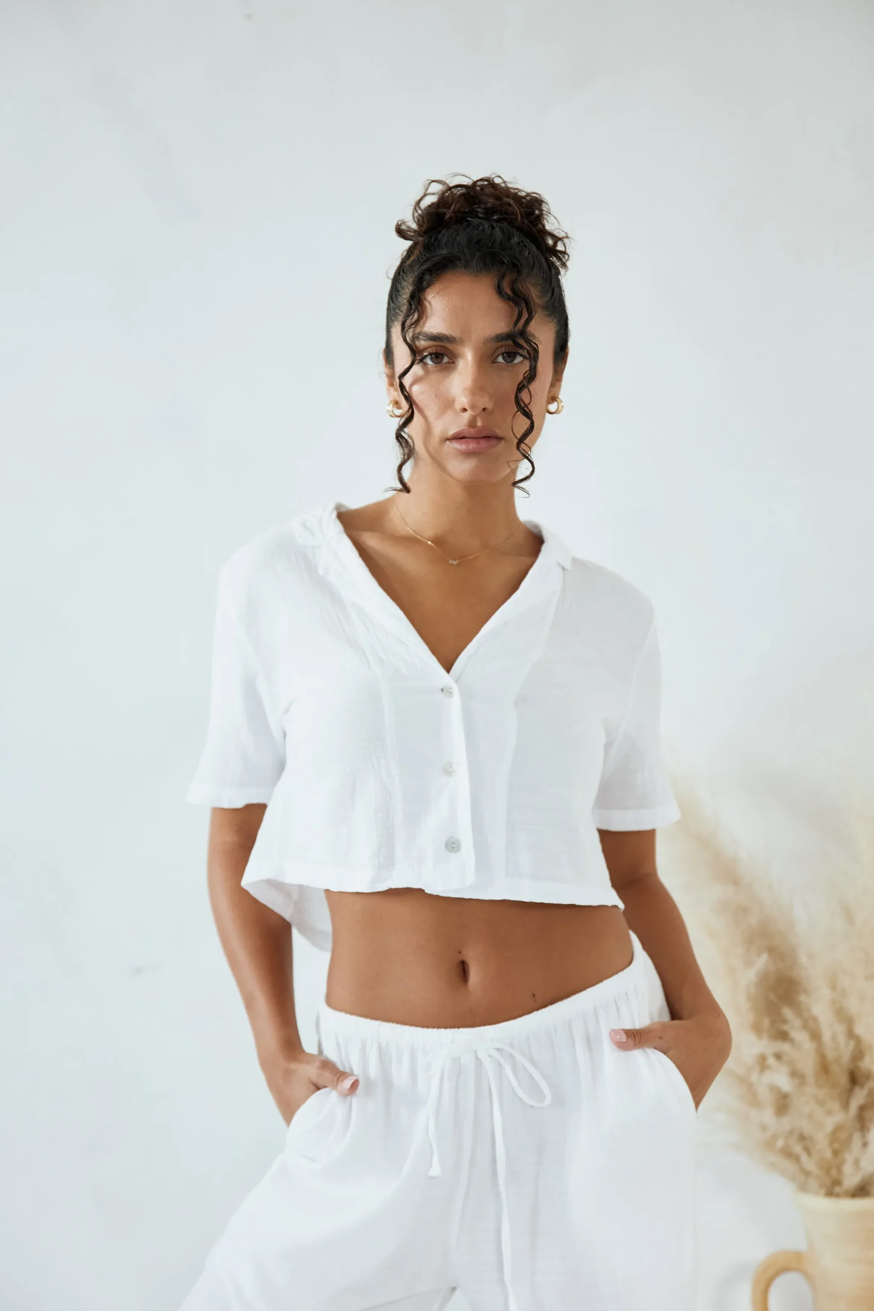 Rexa Crop Blazer|Blanco By Nature Discount