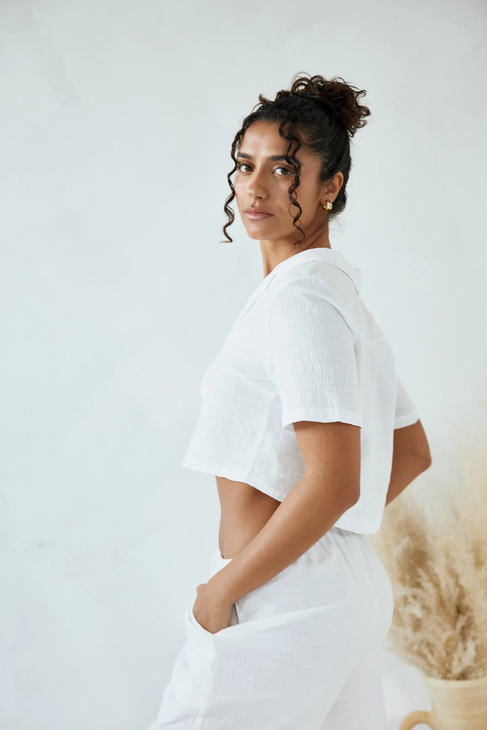 Rexa Crop Blazer|Blanco By Nature Discount